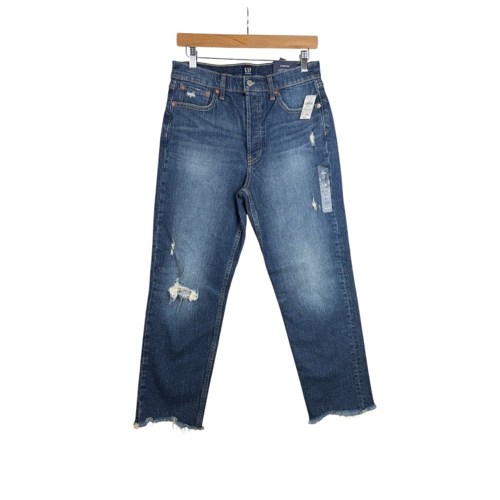 New Gap Cheeky Straight Hi Rise Jeans size 6/28 Dark Blue‎